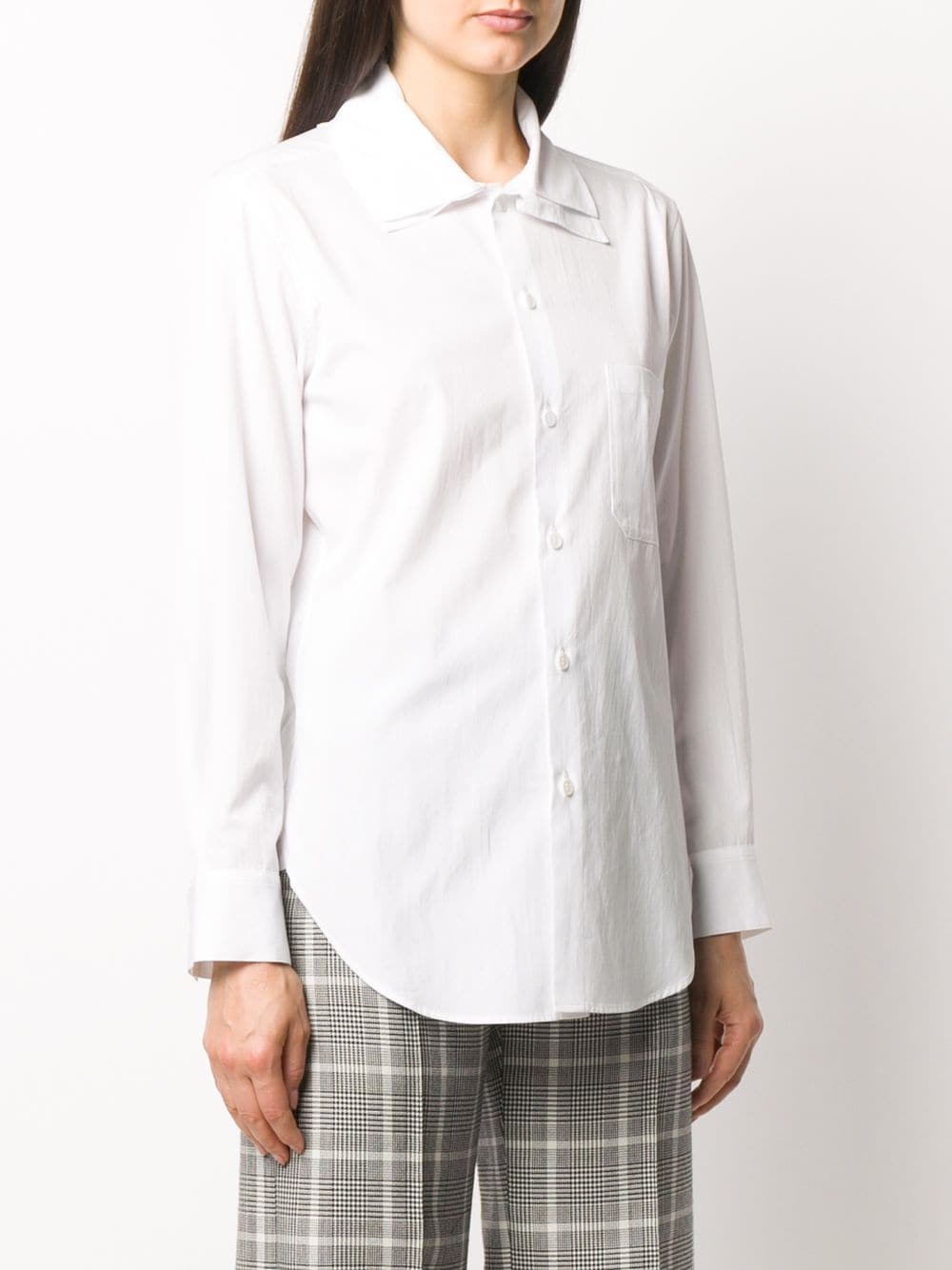 Shop Y's White Plain Shirt