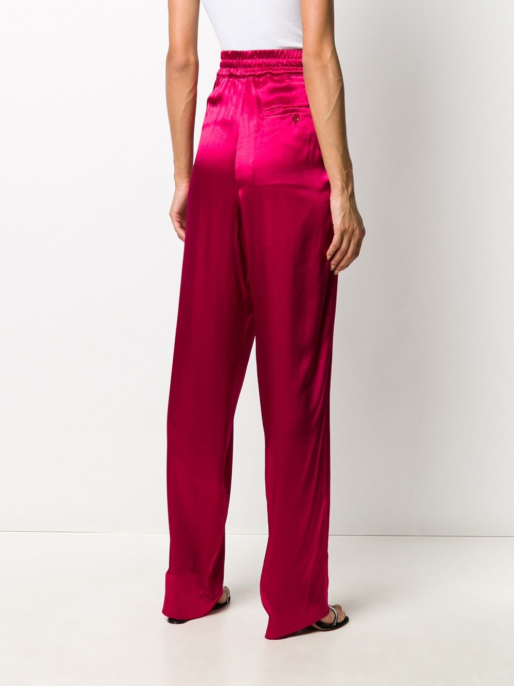 Shop Dries Van Noten Woman`s Pink &amp; Purple Viscose Pants In Pink & Purple