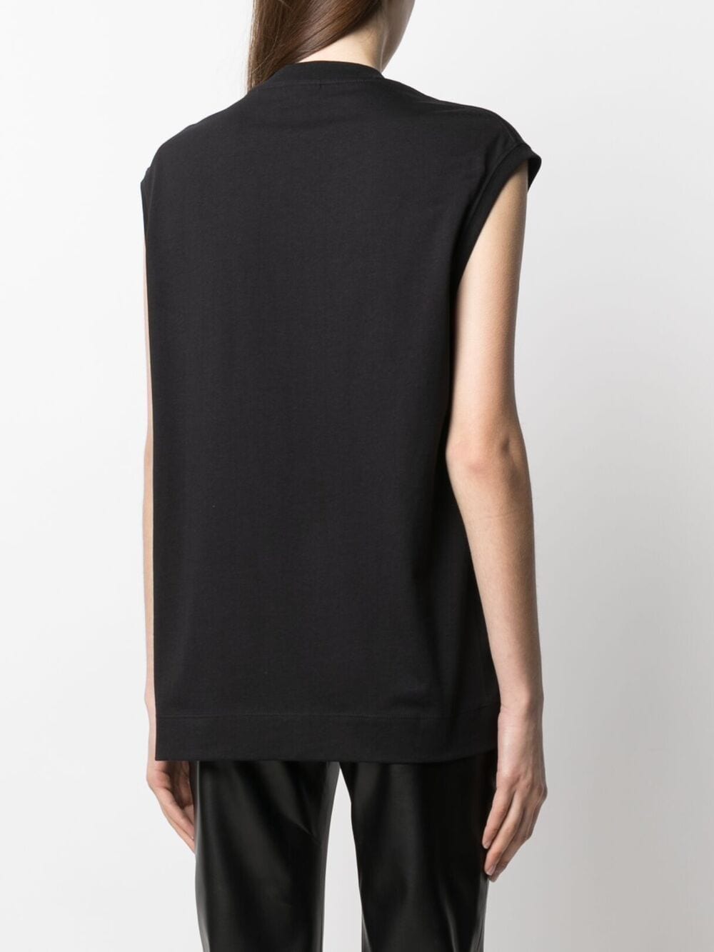 Shop Dries Van Noten Woman`s Black Cotton Tshirt