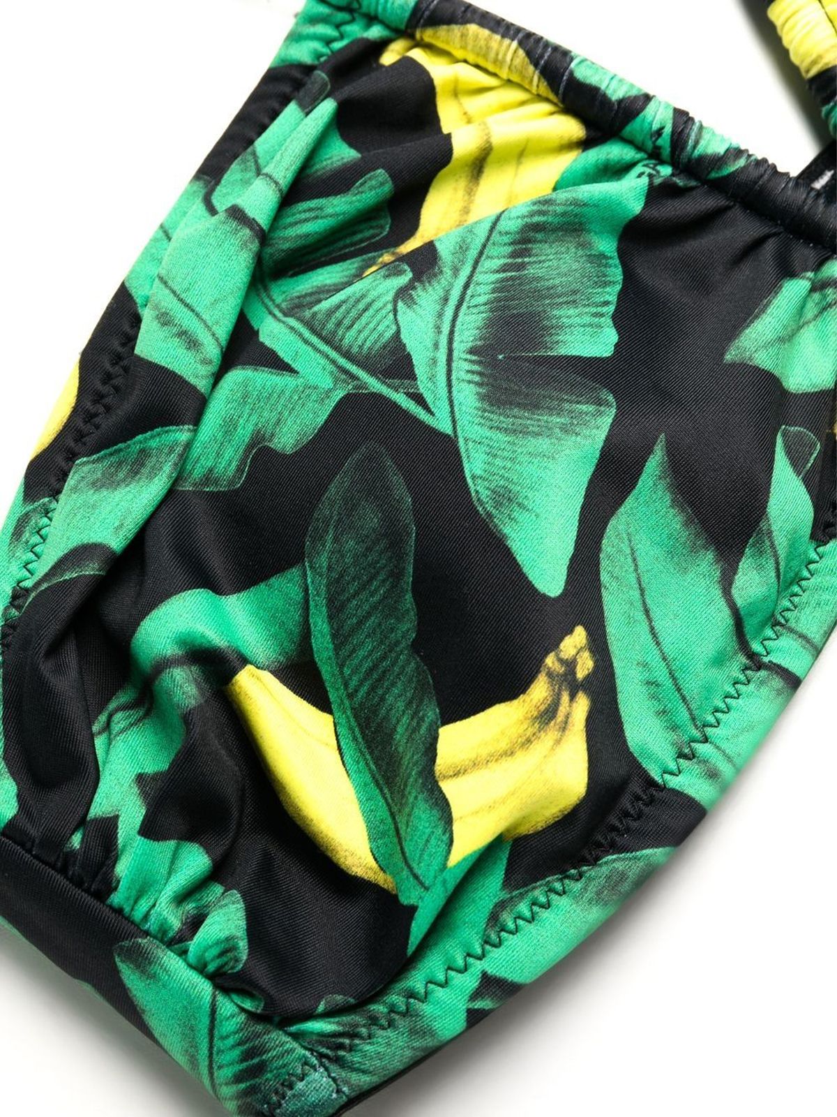 Shop Ganni Recycled Printed Bikini Top + Slip