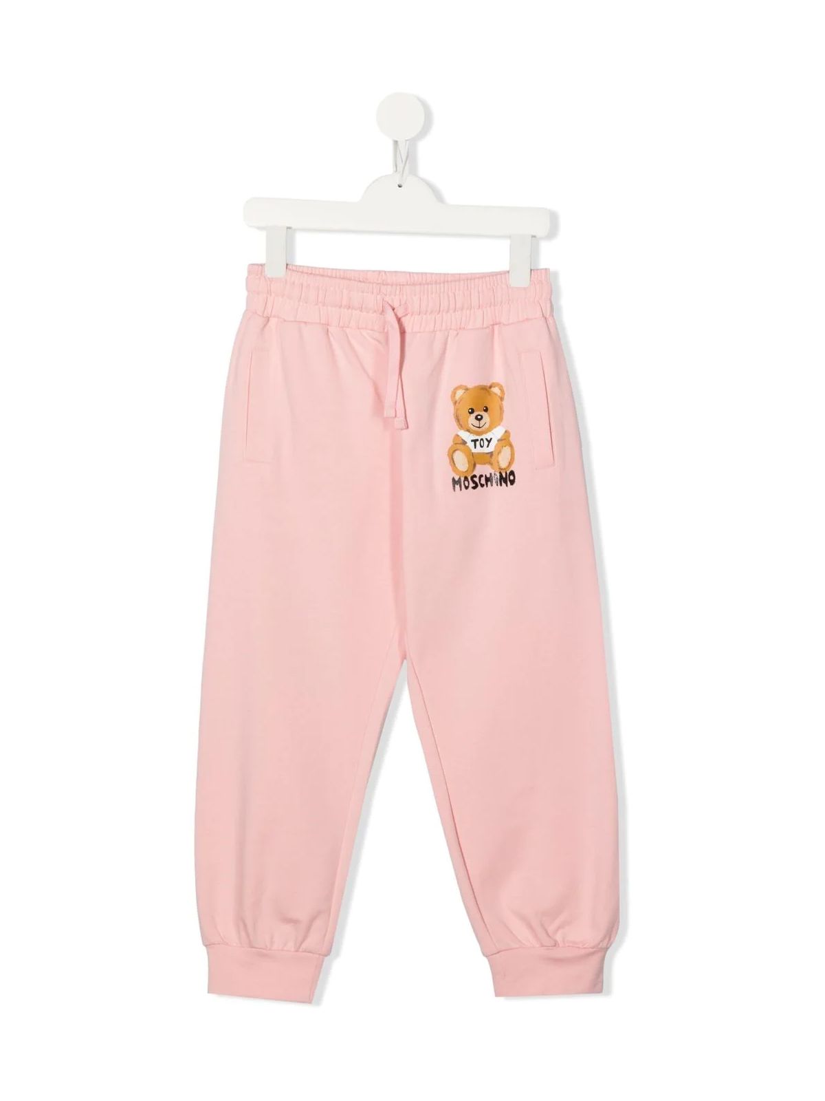 Moschino Teen Sweatpants With Small Teddy Bear Print On One Front Pocket