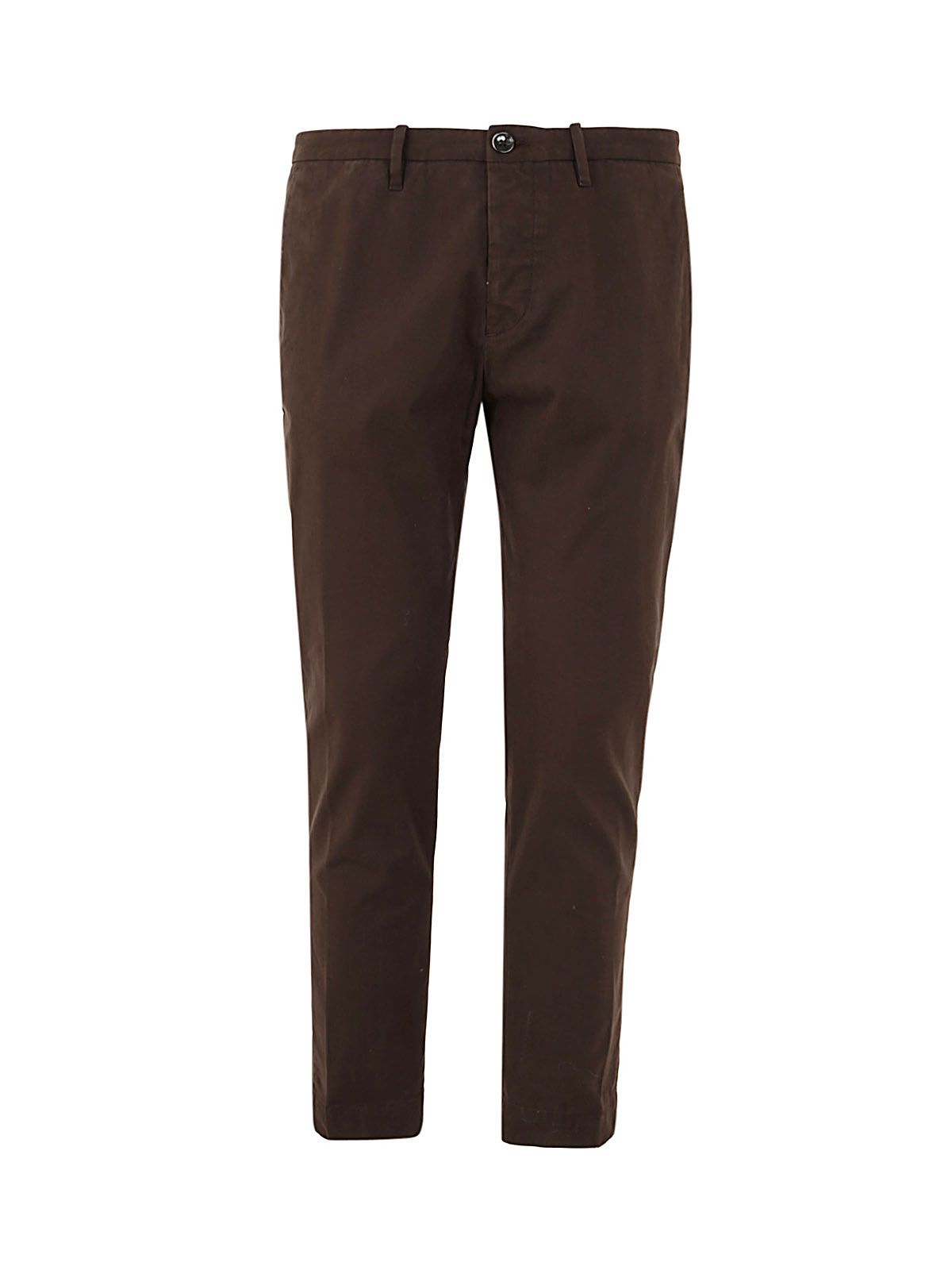 Nine In The Morning Easy Slim Fit Trouser In Chocolate
