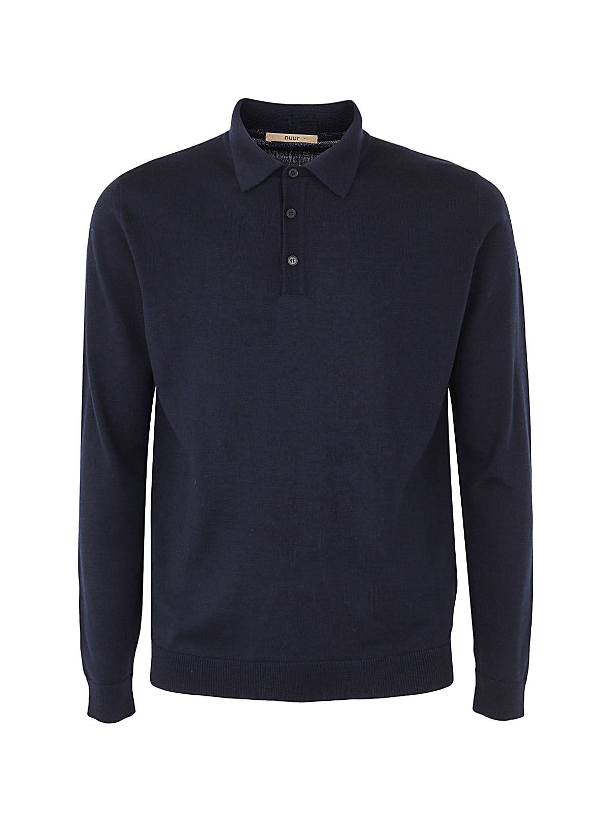 Nuur Long Sleeved Polo In Navy