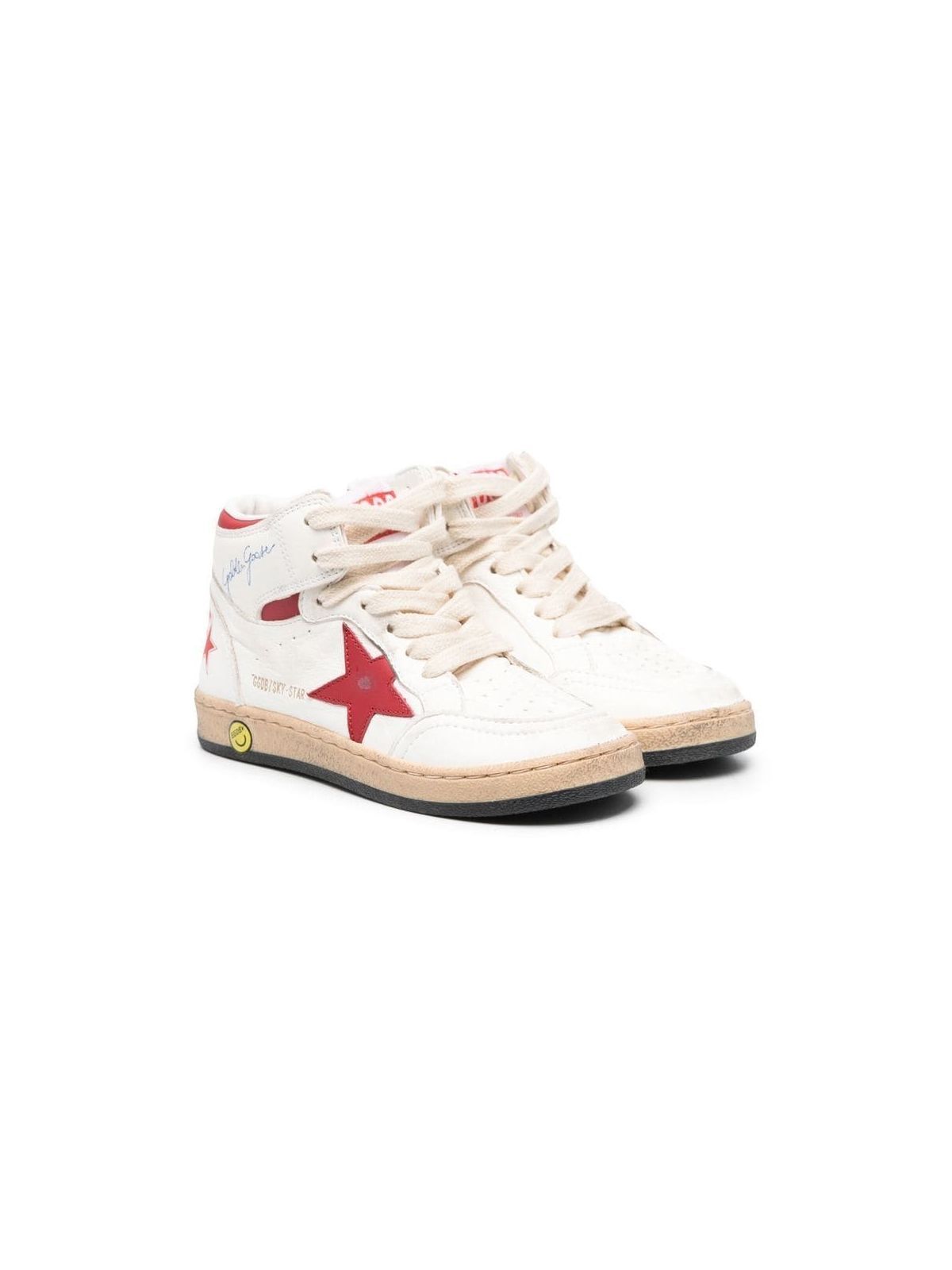 Shop Golden Goose Sky Star Nappa Upper With  Signature Leather Star