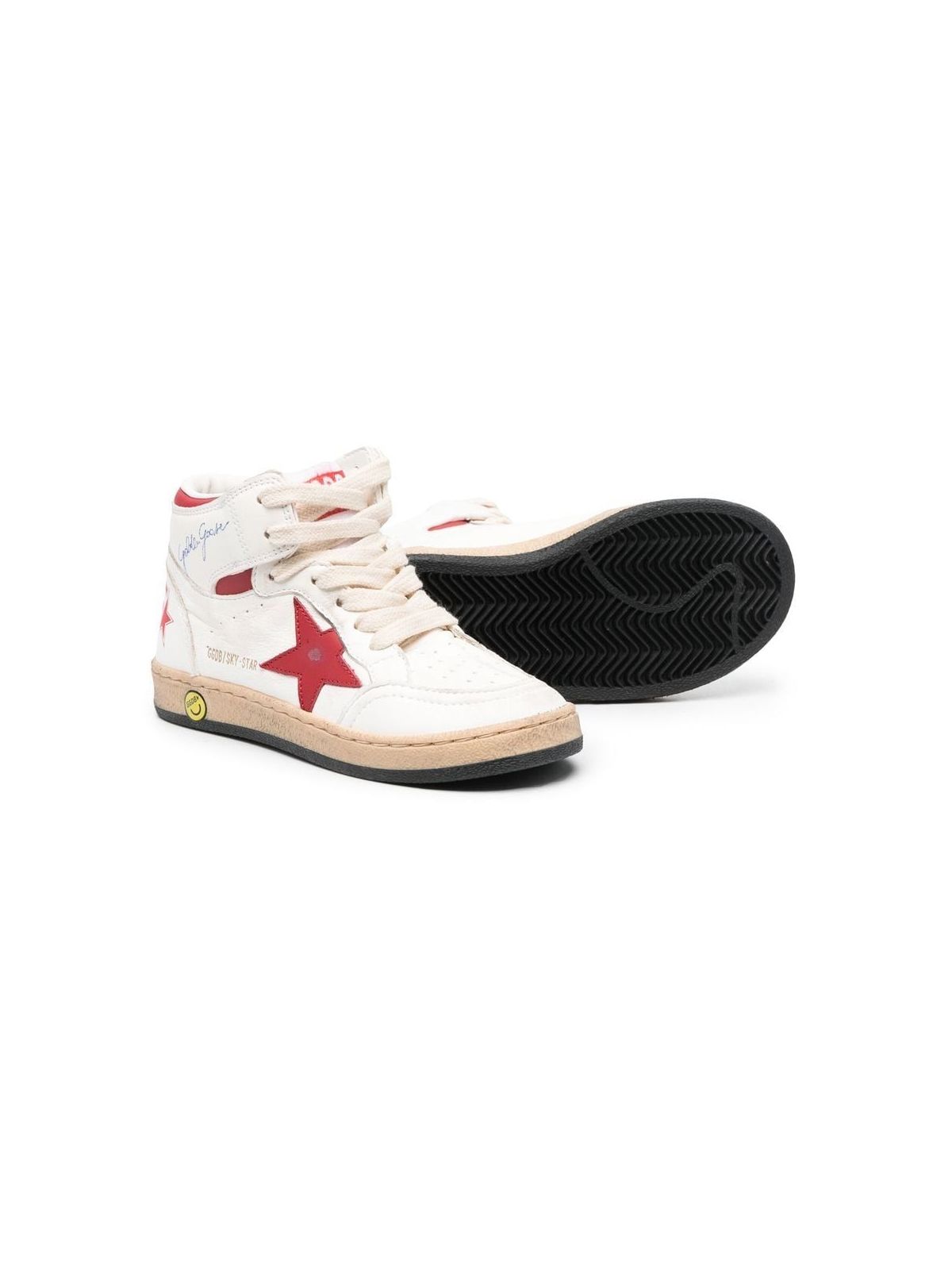 Shop Golden Goose Sky Star Nappa Upper With  Signature Leather Star
