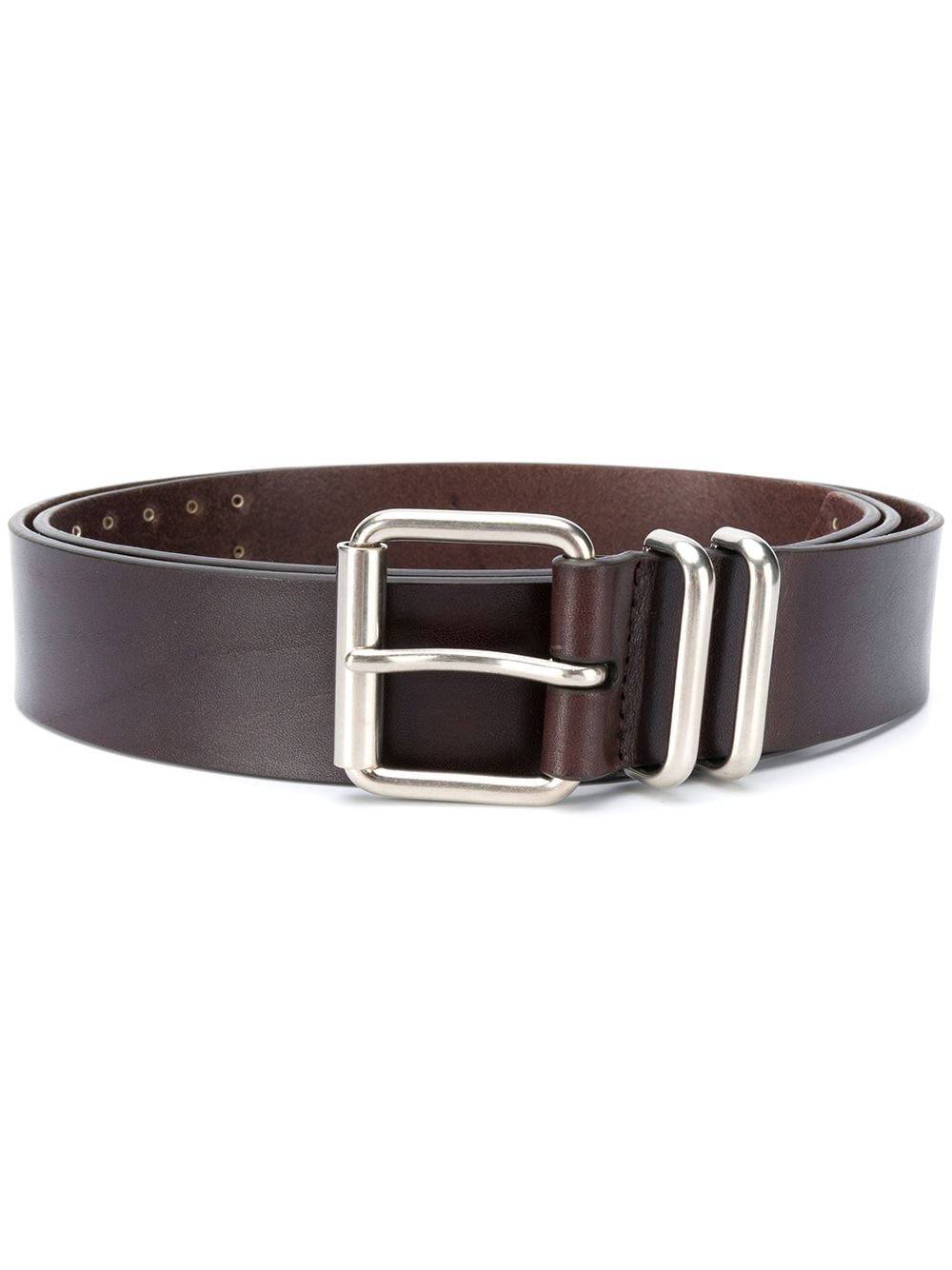Shop Dries Van Noten Man`s Brown Leather Belt