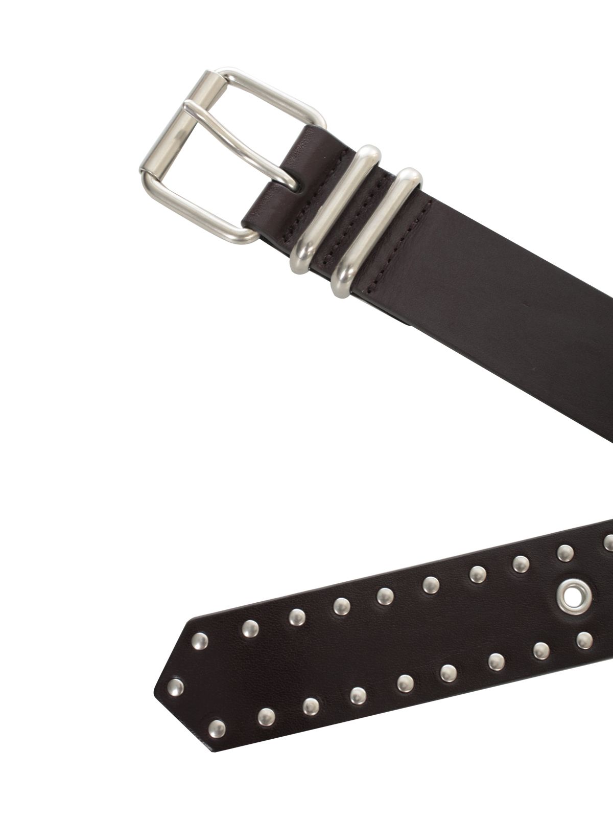 Shop Dries Van Noten Man`s Brown Leather Belt