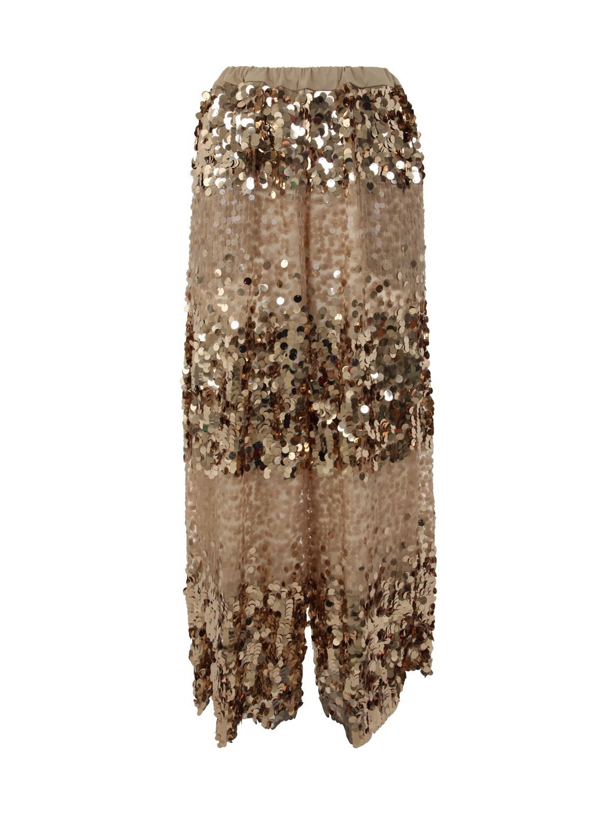 Antonio Marras Elastic Palazzo Trousers With Pattern In Gold
