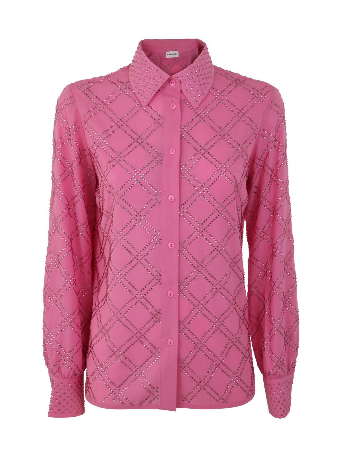 P.a.r.o.s.h Polyester With Crystals Blouse In Pink