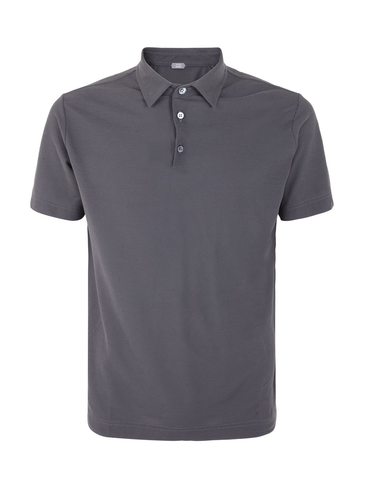 Zanone Basic Short-sleeved Polo Shirt In Grau