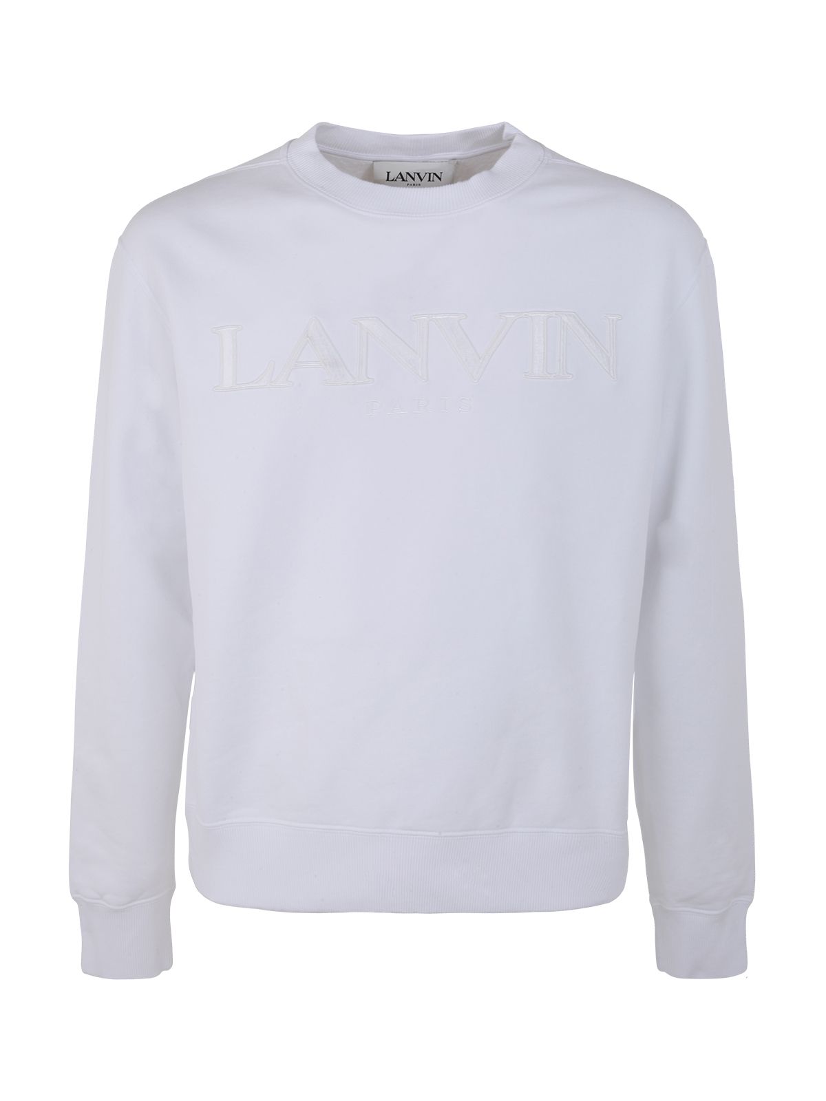 Shop Lanvin Crew Neck Embroidered Sweatshirt