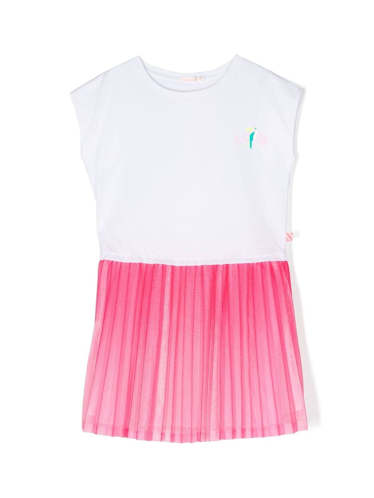 Billieblush Kids' Slogan-print Sleeveless Dress In Billi White