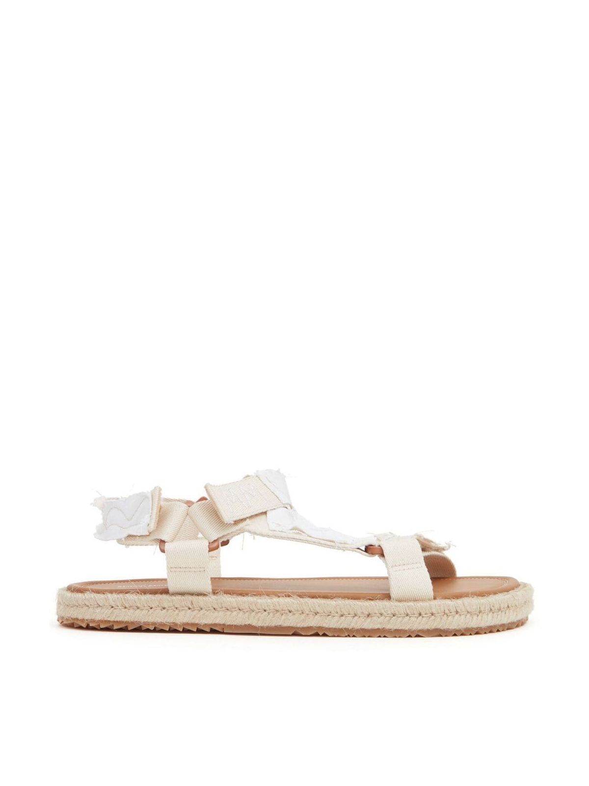 Maison Margiela Touch-strap Flat Sandals In White