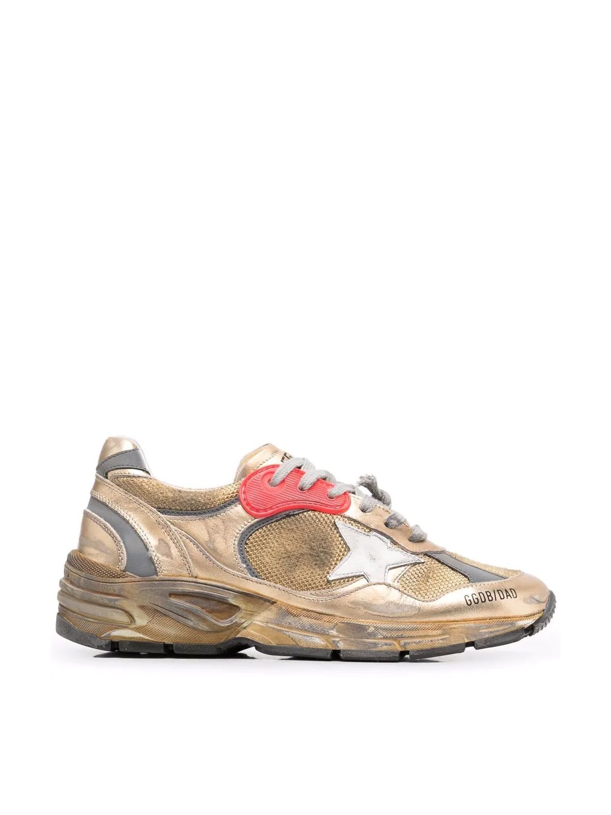 Golden Goose Running Dad Net And Laminated Upper Leather Star Laminated ...