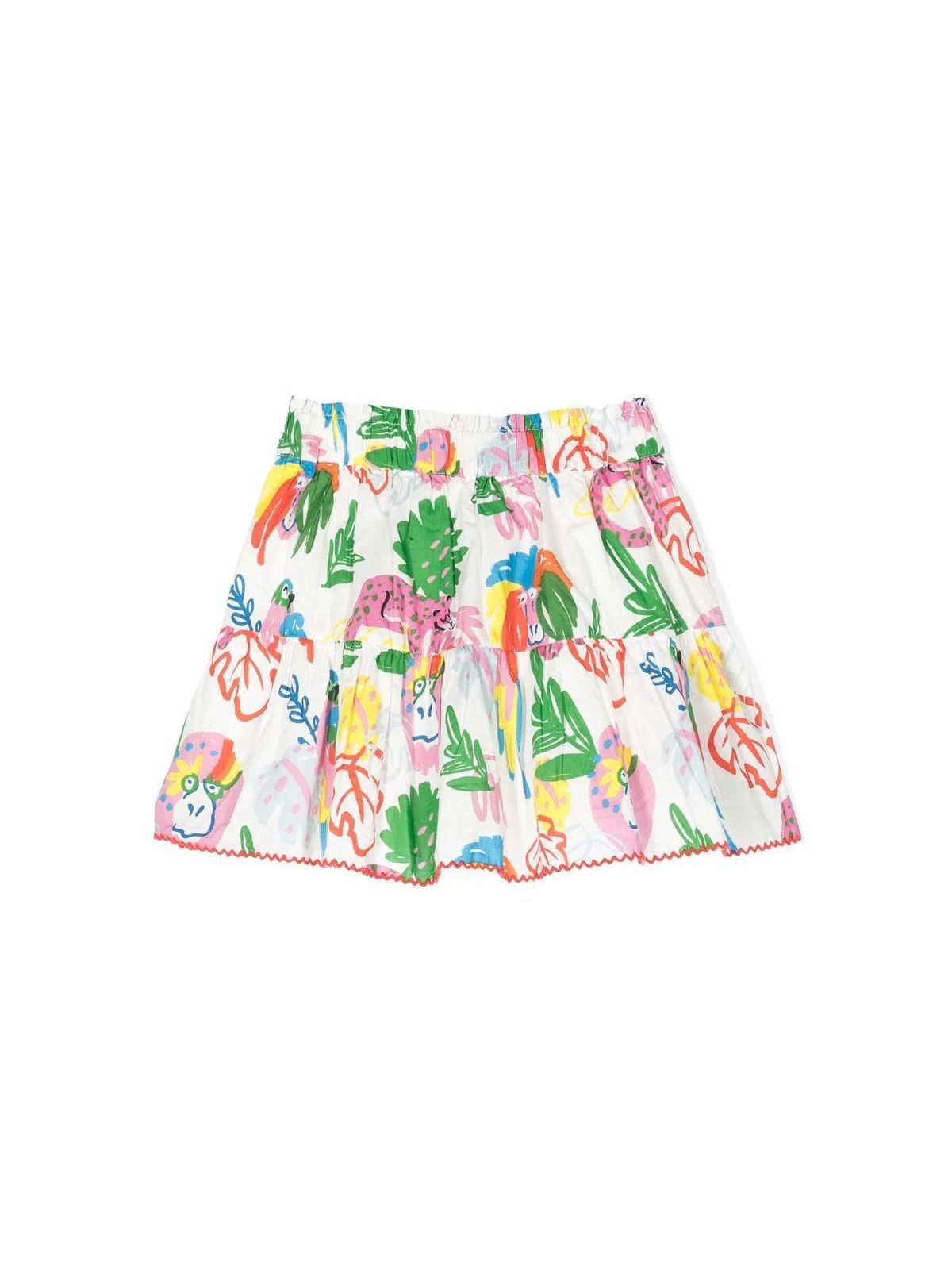 Shop Stella Mccartney Pleated Cotton Skirt