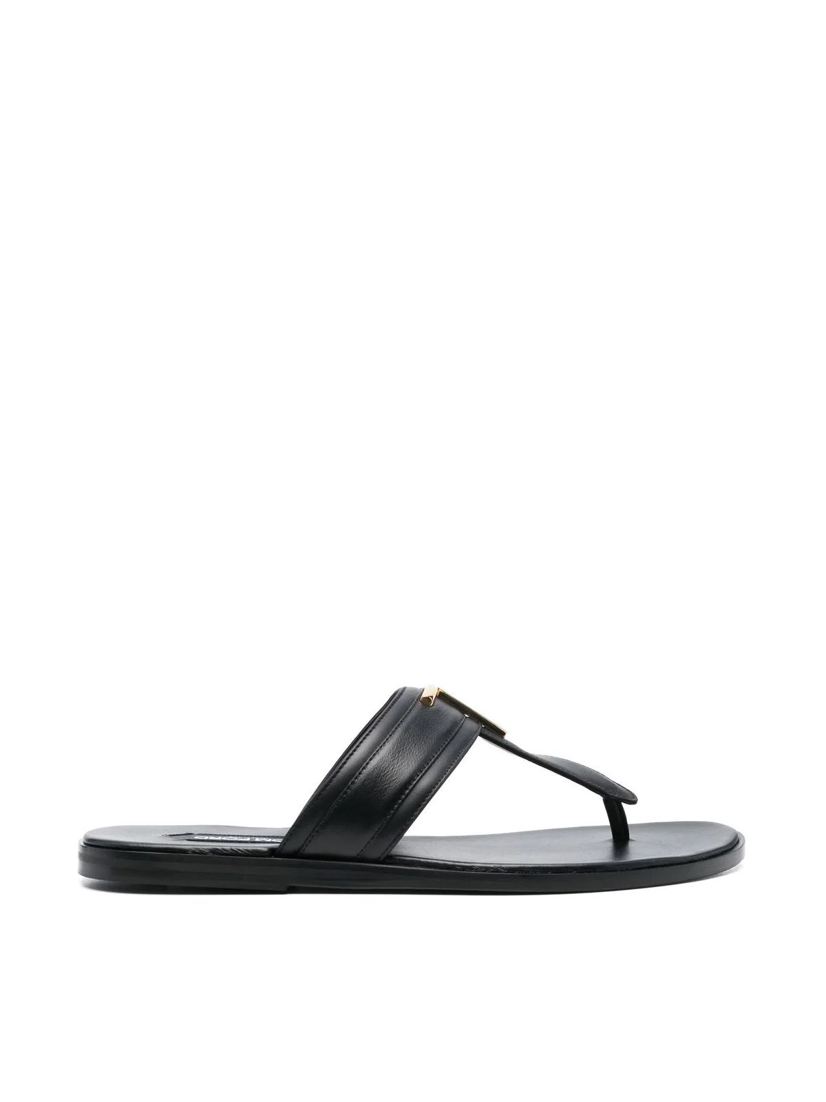 Tom Ford Smooth Leather Sandals In Black