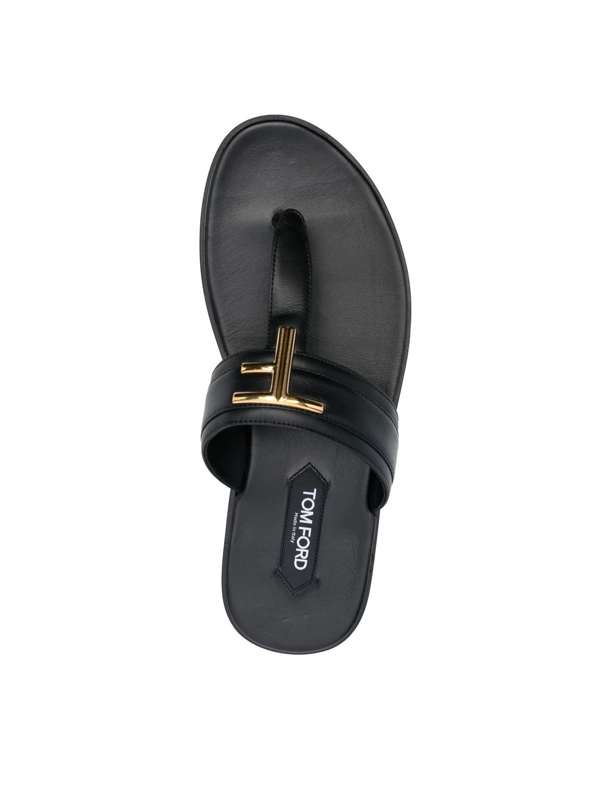 Shop Tom Ford Smooth Leather Sandals For Men