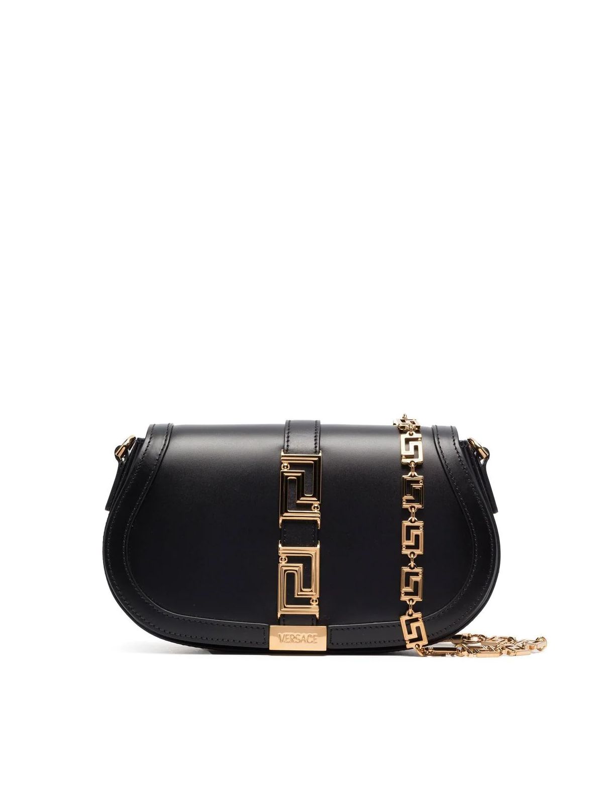 Shop Versace Leather Crossbody Bag