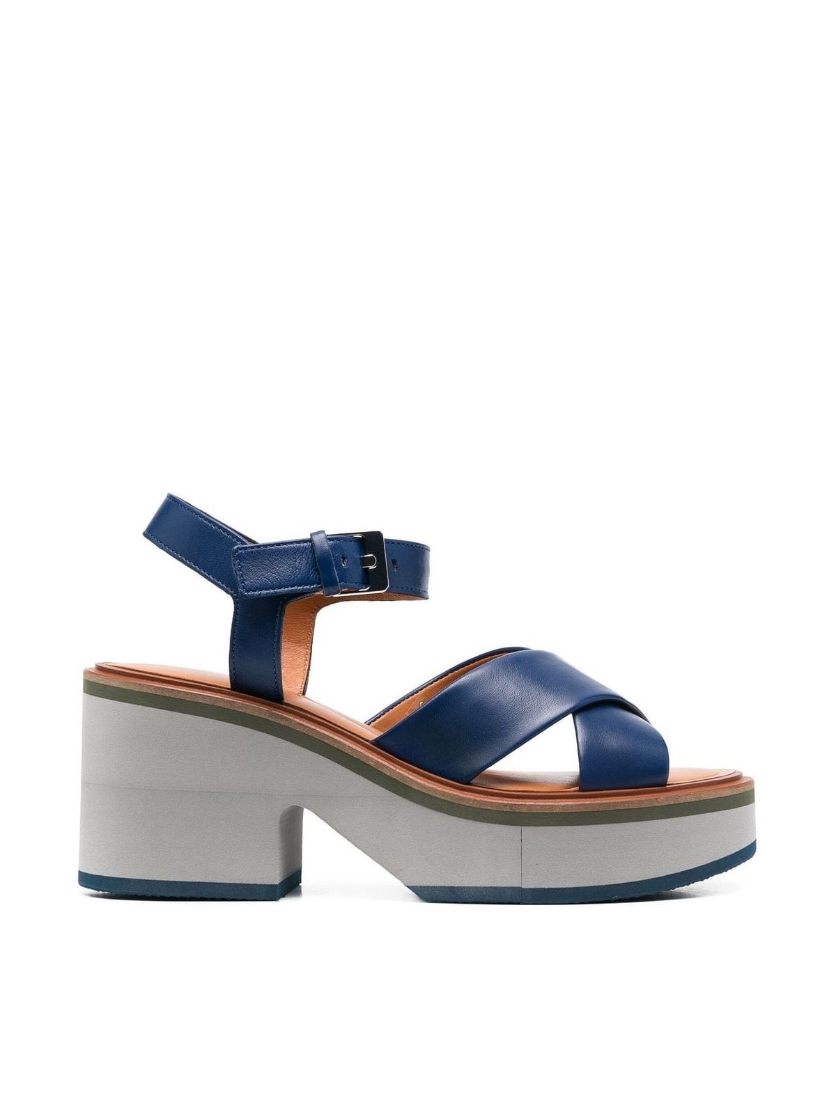 Shop Clergerie Women's Leather Sandals With Ankle Closure