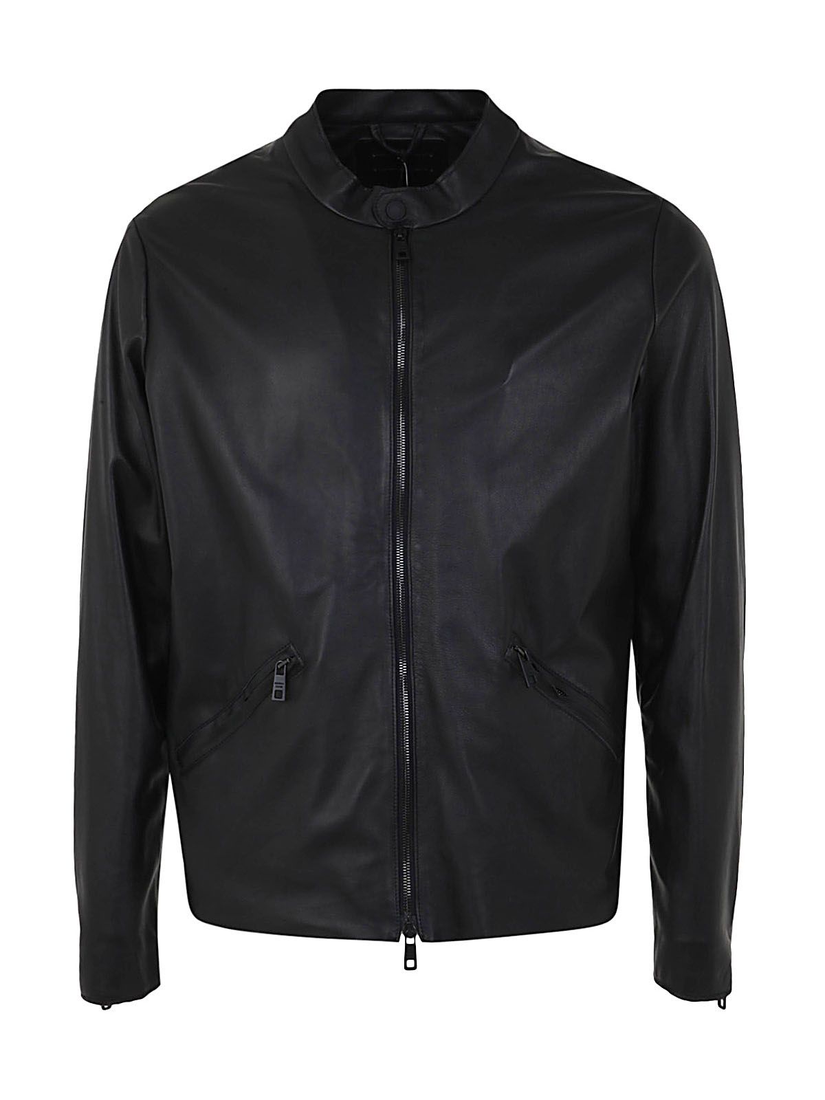 Shop Giorgio Brato Leather Biker Jacket