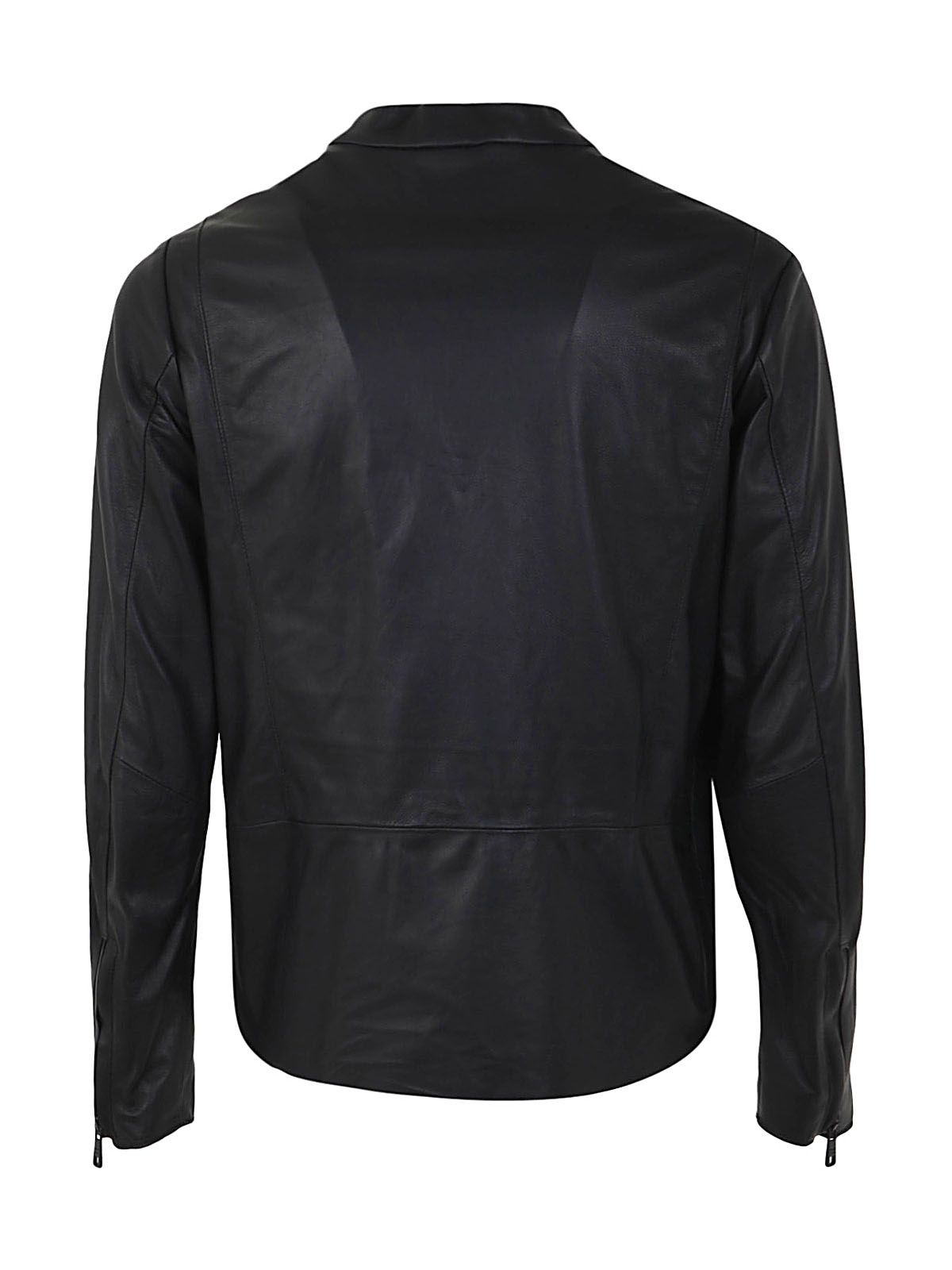 Shop Giorgio Brato Leather Biker Jacket