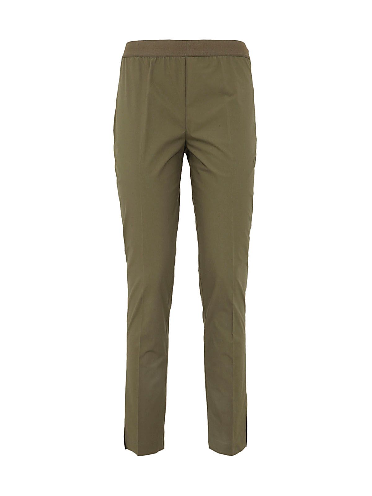 Twinset Elastic Trousers In Burnt Olive