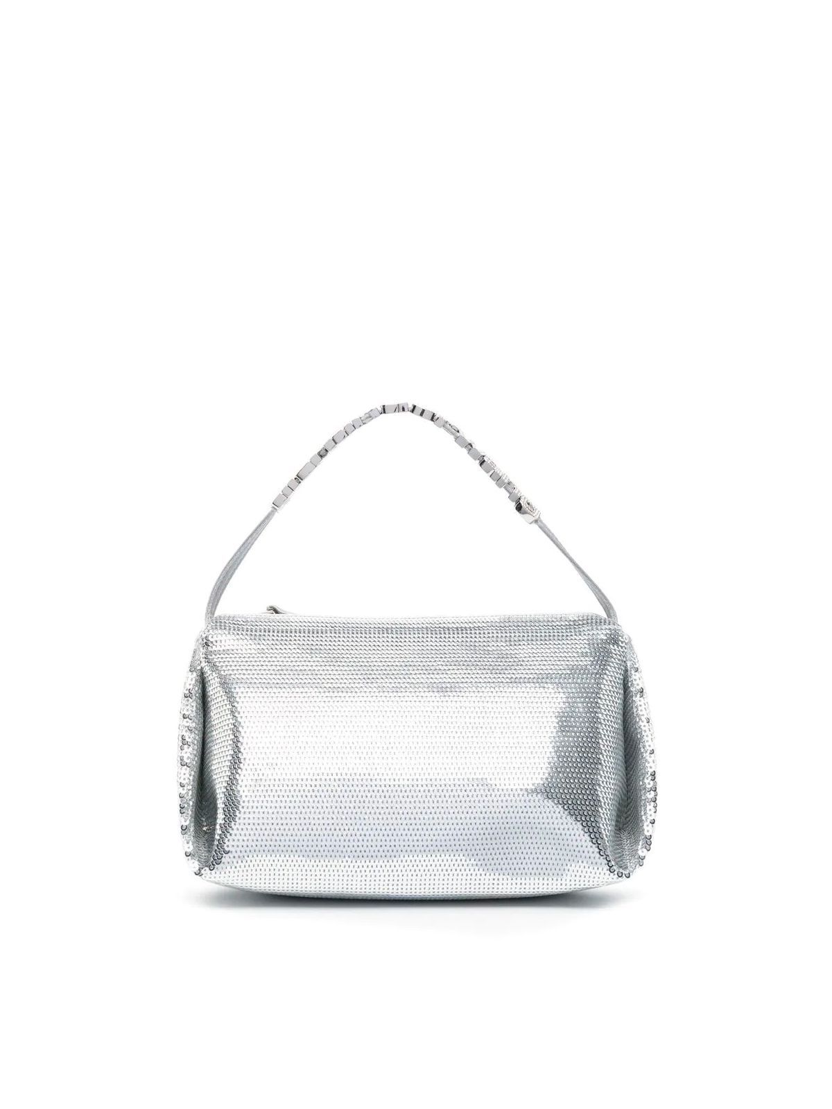 Alexander Wang Marquess Micro With Crystal Charms In Silver