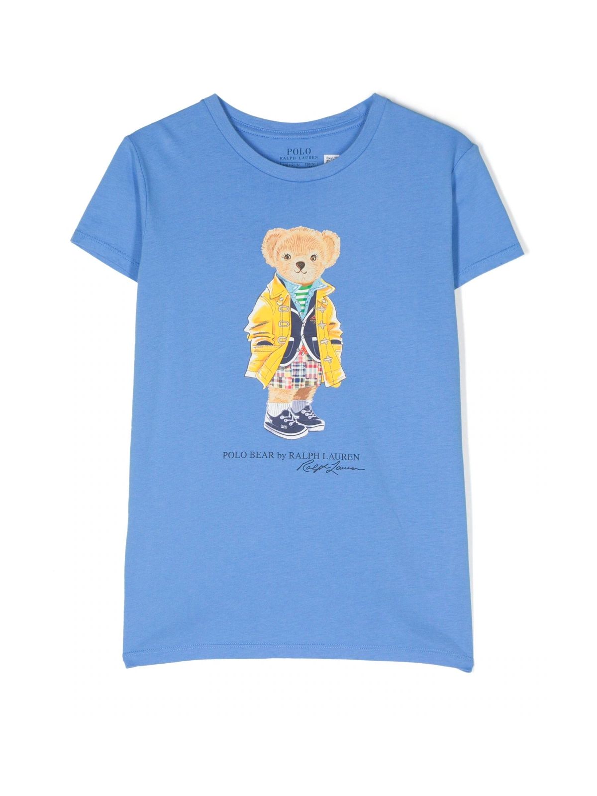 Polo Ralph Lauren Kids' Bear Ss Crew Knit Shirts Tshirt In Harbon Island Blue