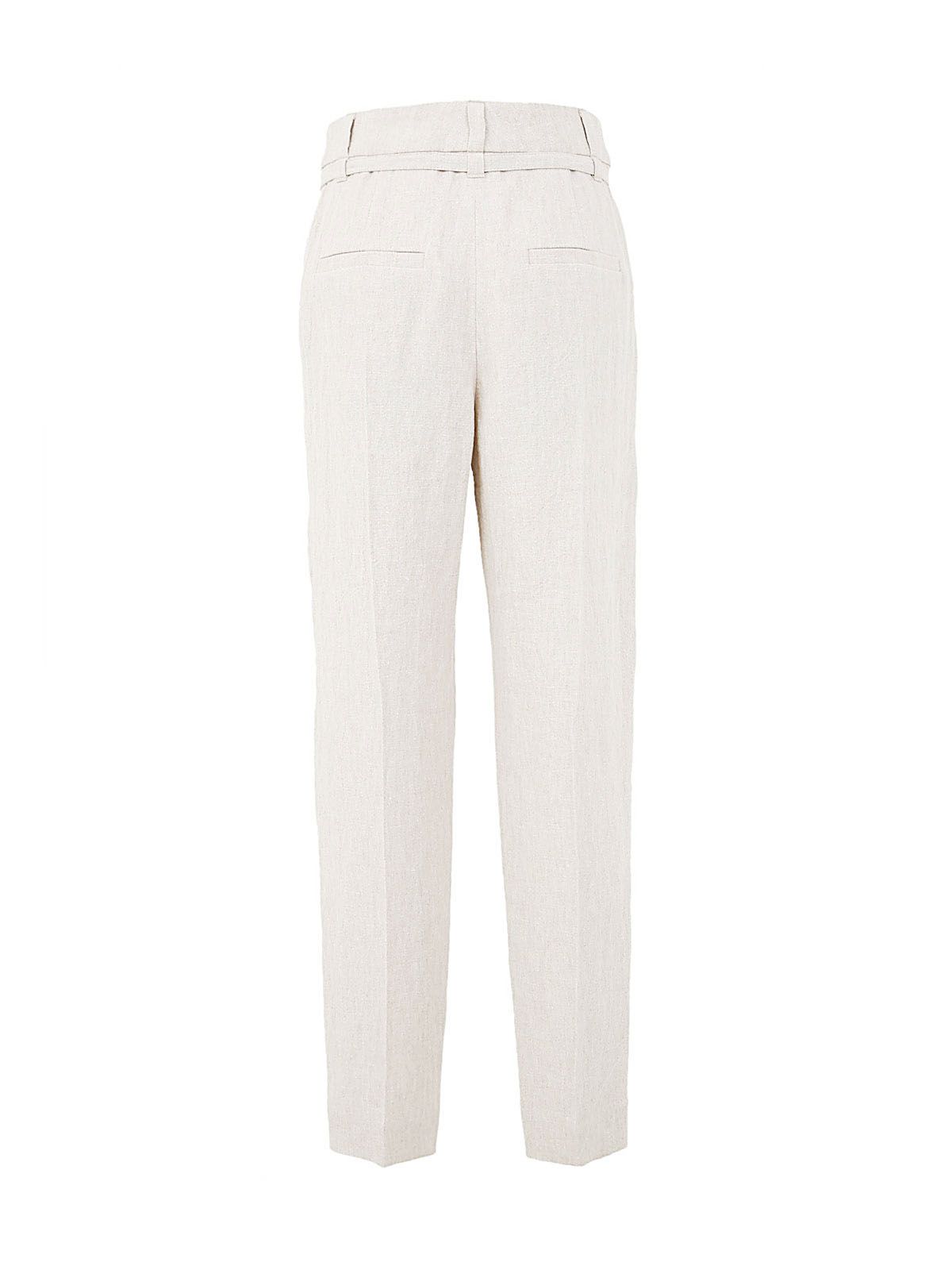 Shop Brunello Cucinelli Women's Linen Straight Pants