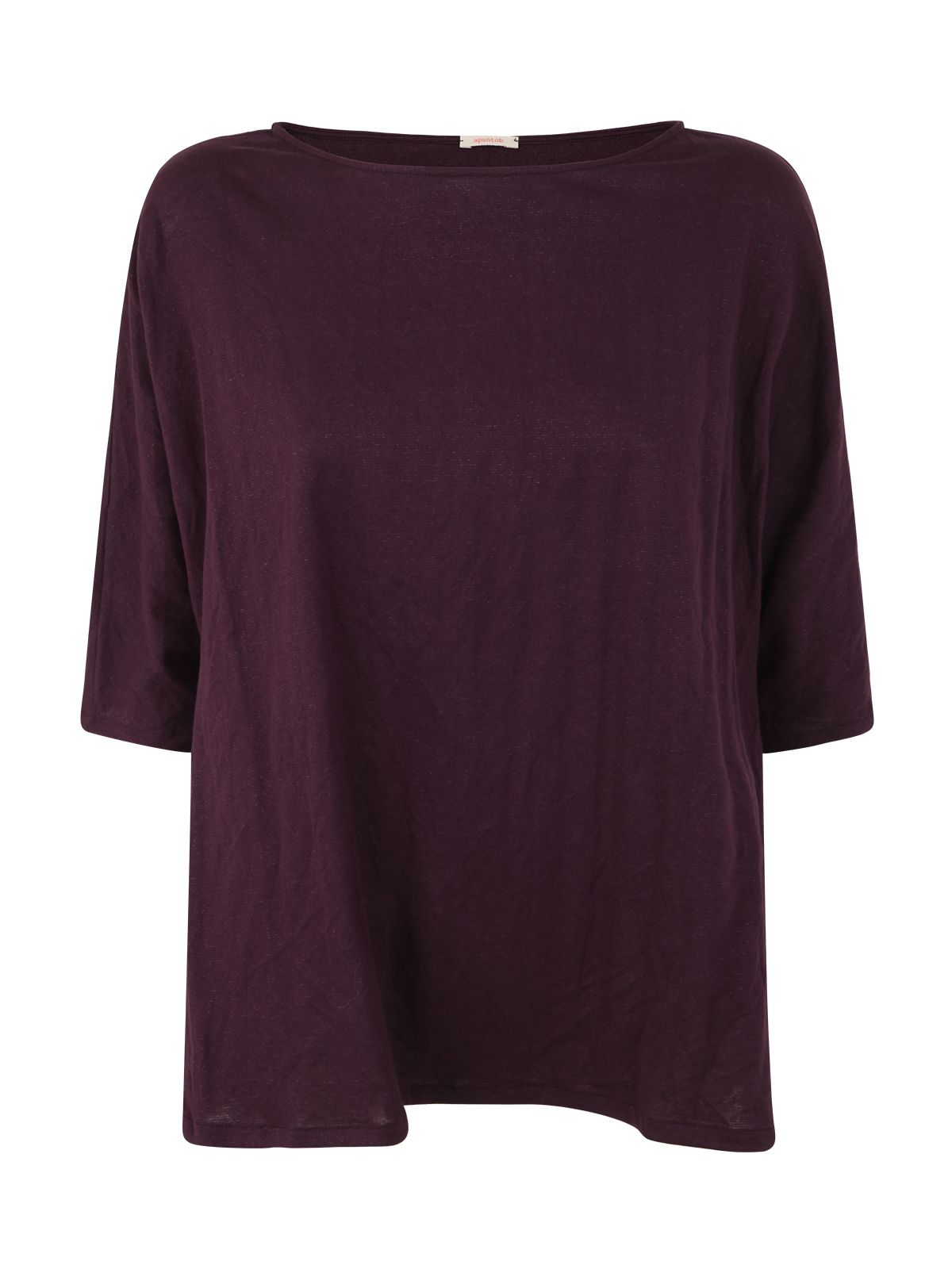 A Punto B 3/4 Sleeves Boat T-shirt In Aubergine