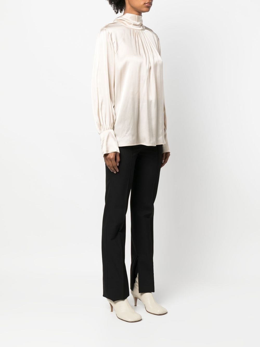 Shop Federica Tosi Silk Blouse With Scarf