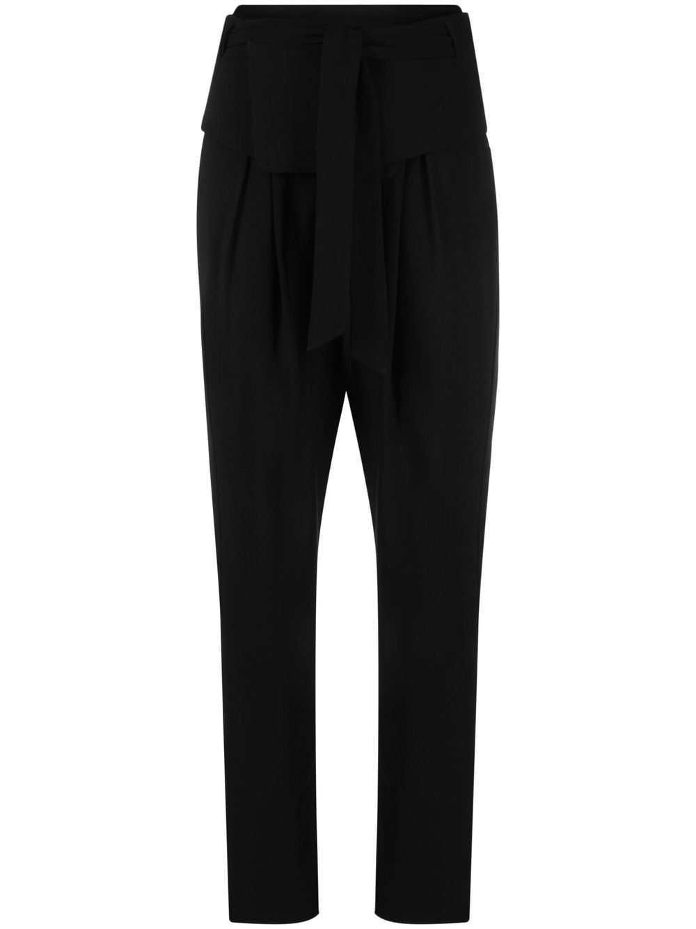 Emporio Armani Trousers With Detachable Basque In Black