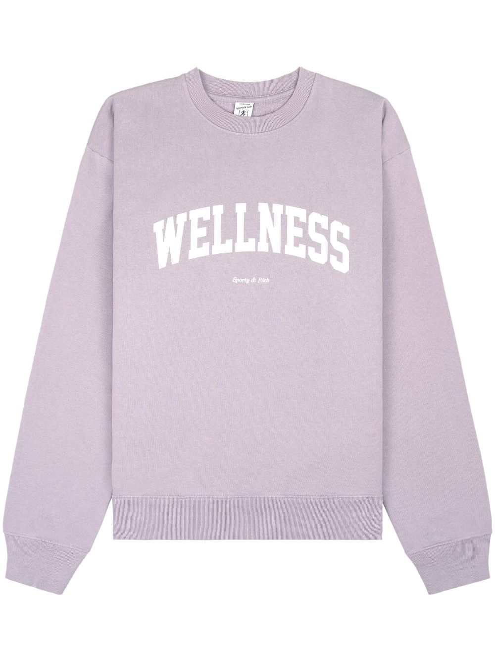 Sporty &amp; Rich Wellness Ivy Crewneck In Faded Lilac White