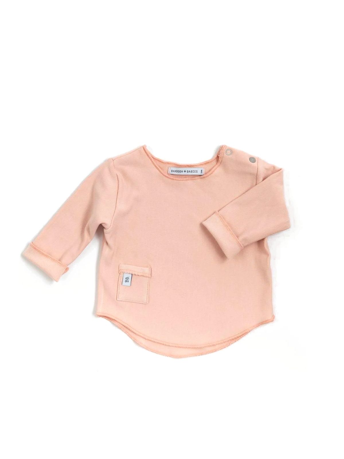 Bamboom Long Sleeve Pure Sweater In Pink