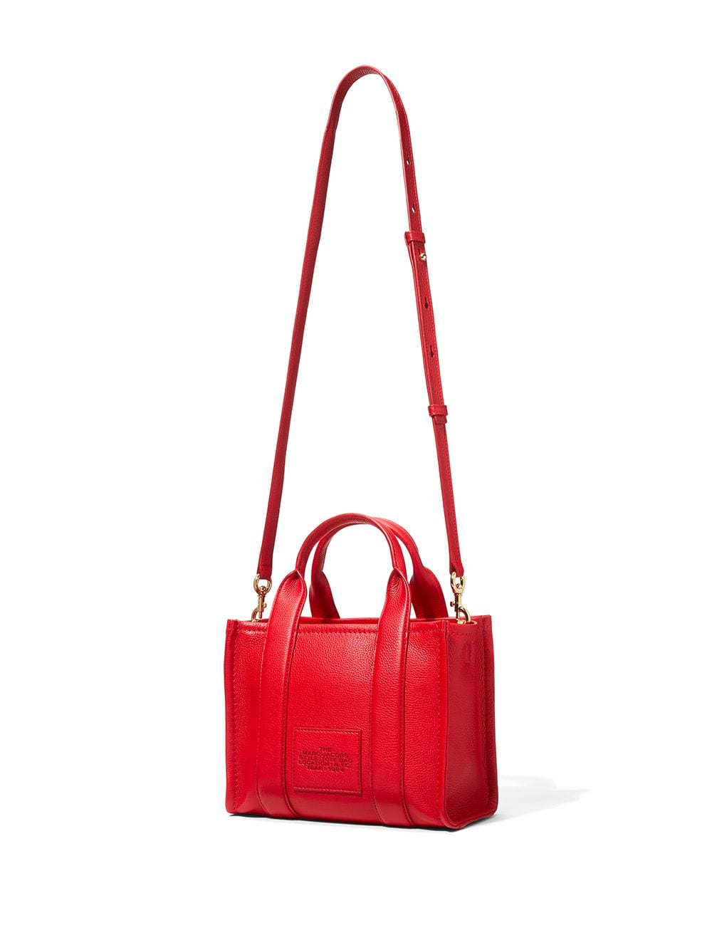 MARC JACOBS Grained Calfskin Mini The Tote Bag True Red 1253578