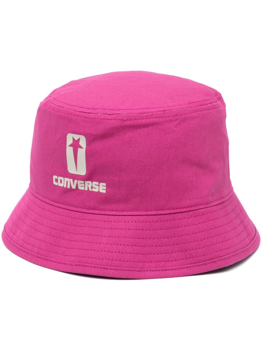Drkshdw X Converse Converse Printed Cotton Bucket Hat In Pink