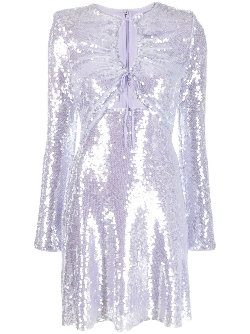 Shop Self-portrait Lilac Sequin Mini Dress