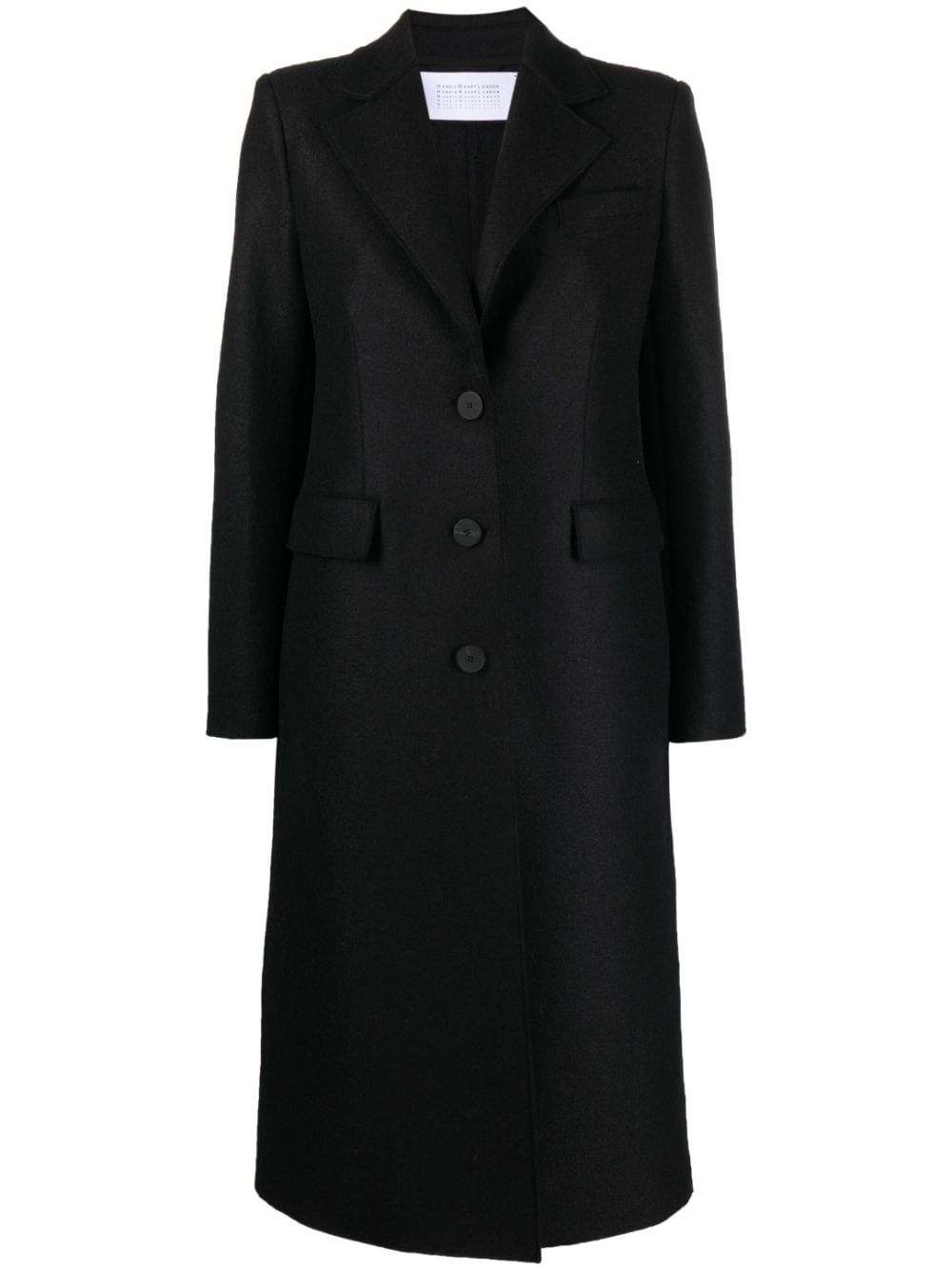Shop Harris Wharf London Women Single Breasted Coat With Shoulder Pads Pressed Wool