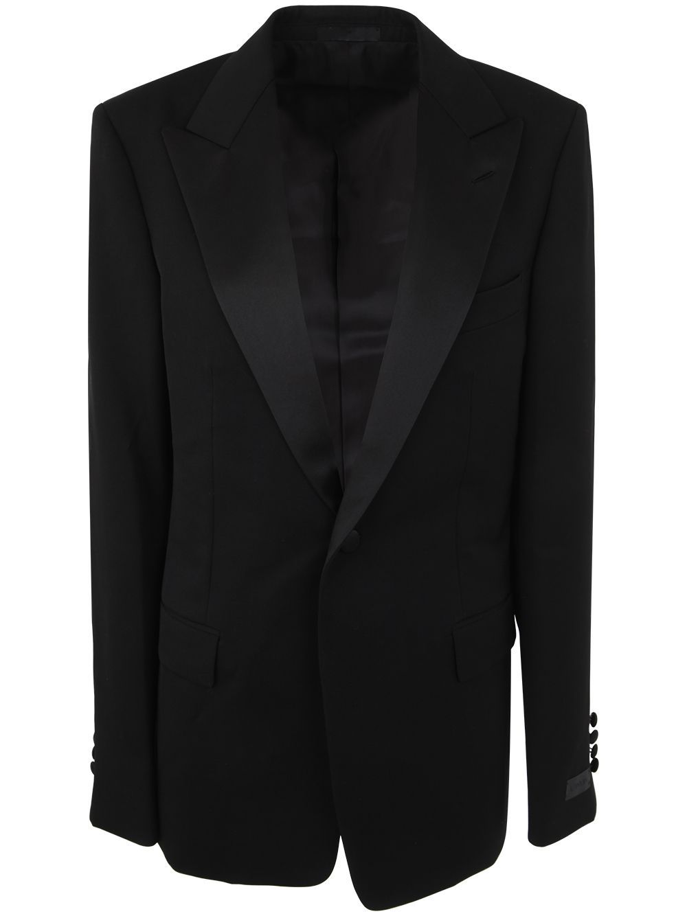 Shop Lanvin Peak Collar Tuxedo Jacket