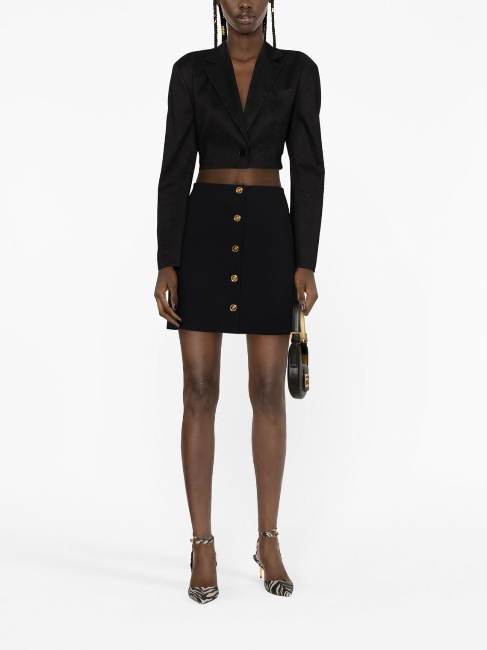 Shop Versace Skirt Enver Satin Fabric