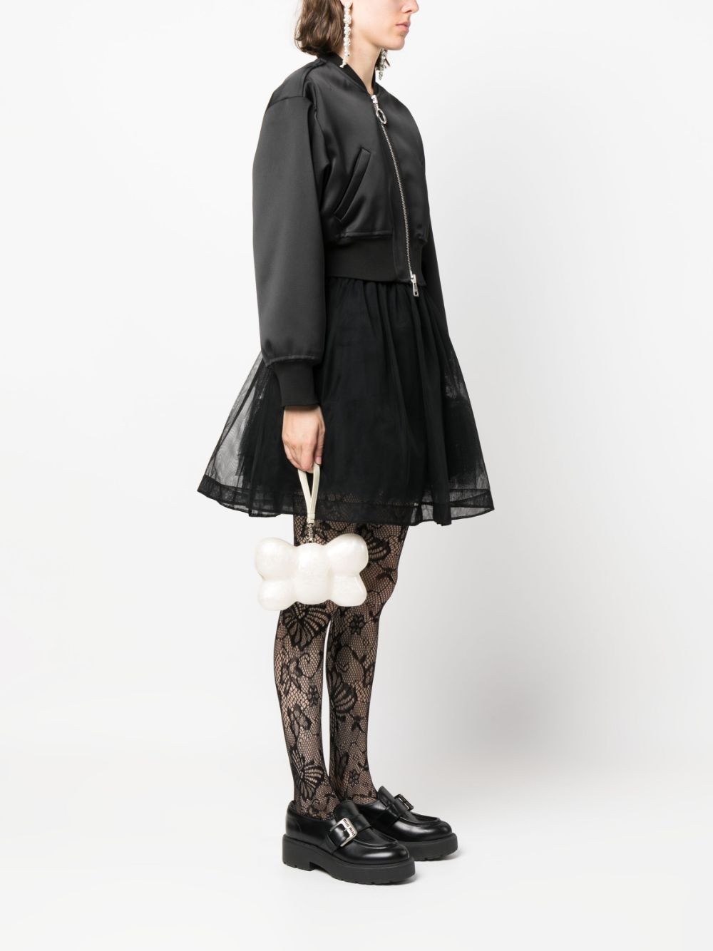 Shop Simone Rocha Bow Bag With Leather Crossbody &amp; Leather Wristel