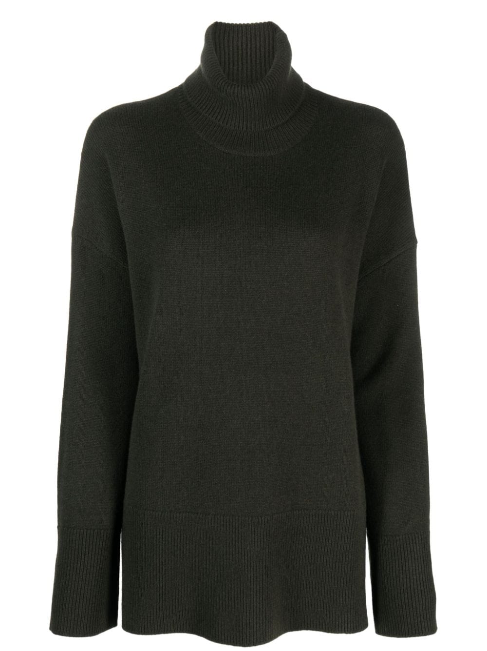 P.a.r.o.s.h Turtle Neck Long Sweater In Olive Green