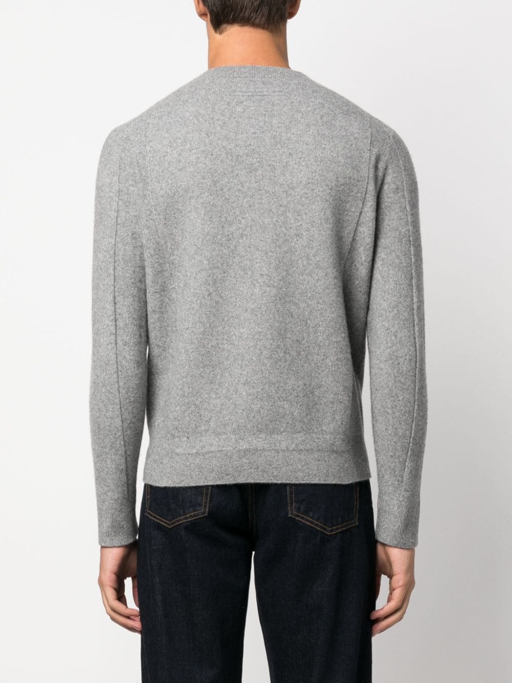 Shop Zegna Wool And Cashmere Crew Neck Sweater