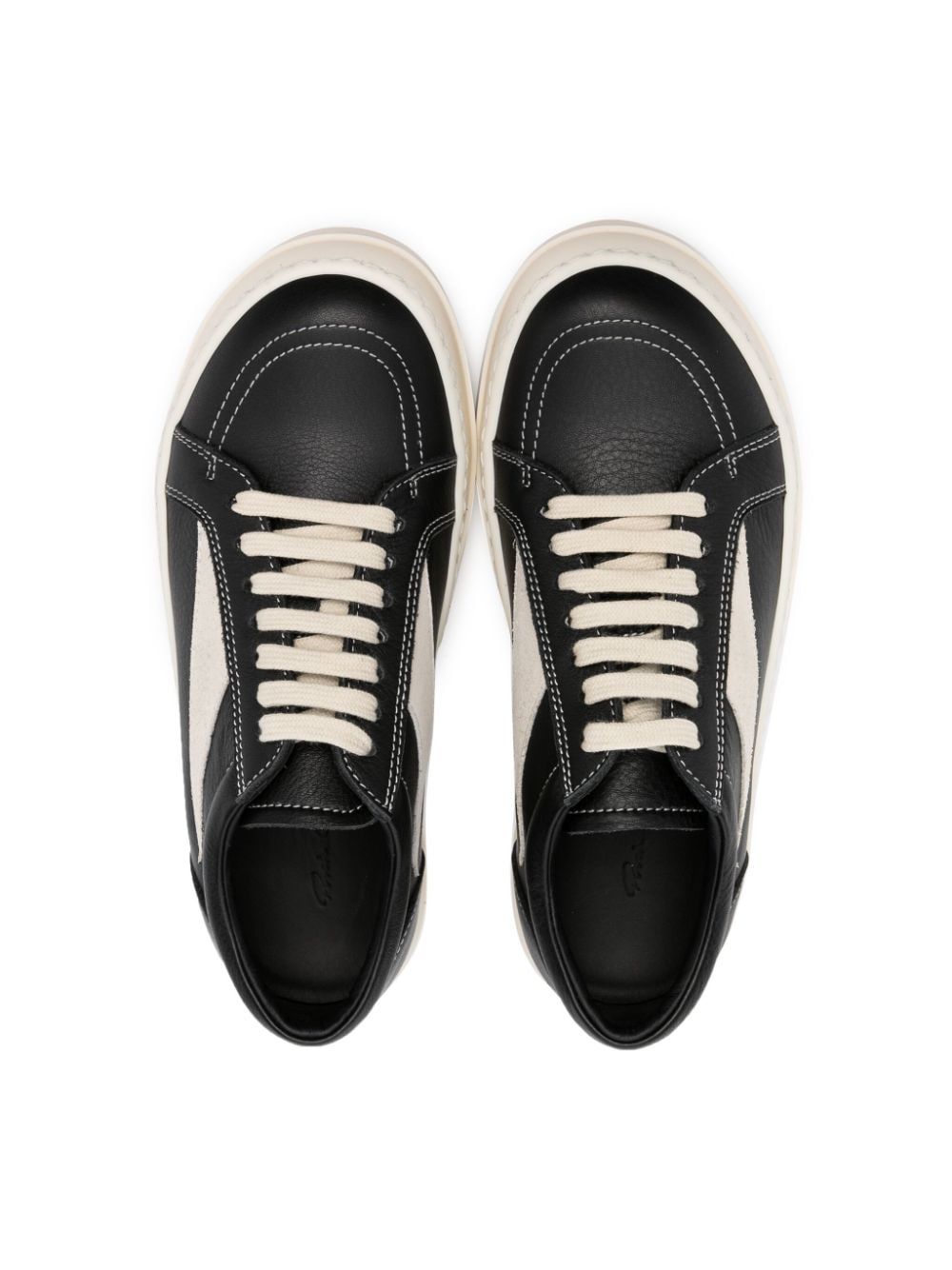 Shop Rick Owens Leather Vintage Sneakers