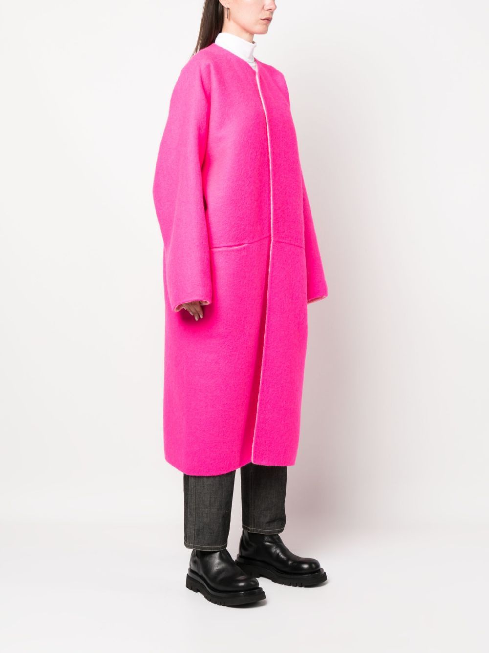 Shop Sofie D'hoore Double Face Coat With Slit Front Pockets