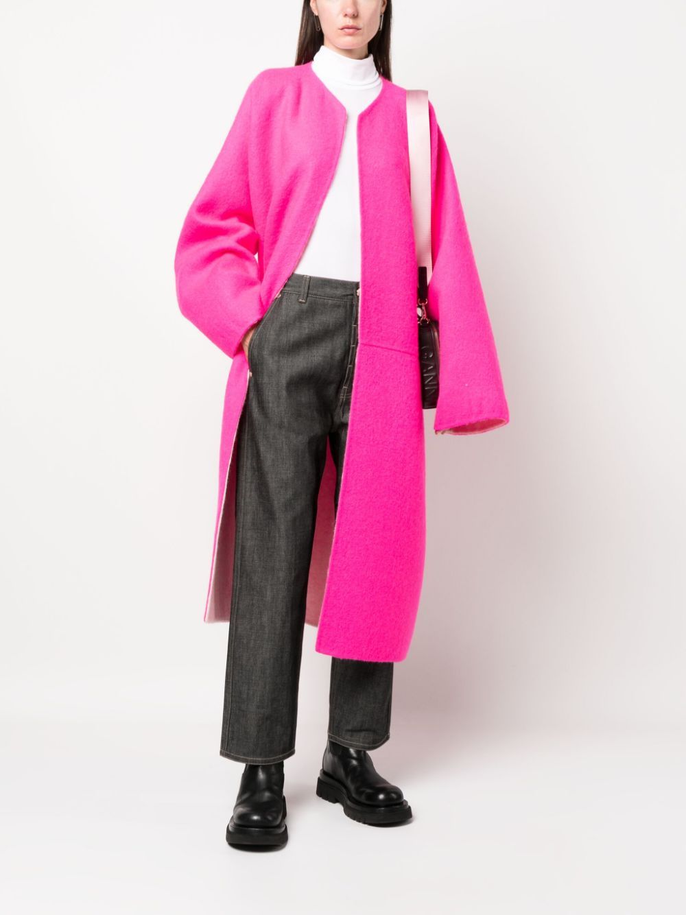 Shop Sofie D'hoore Double Face Coat With Slit Front Pockets