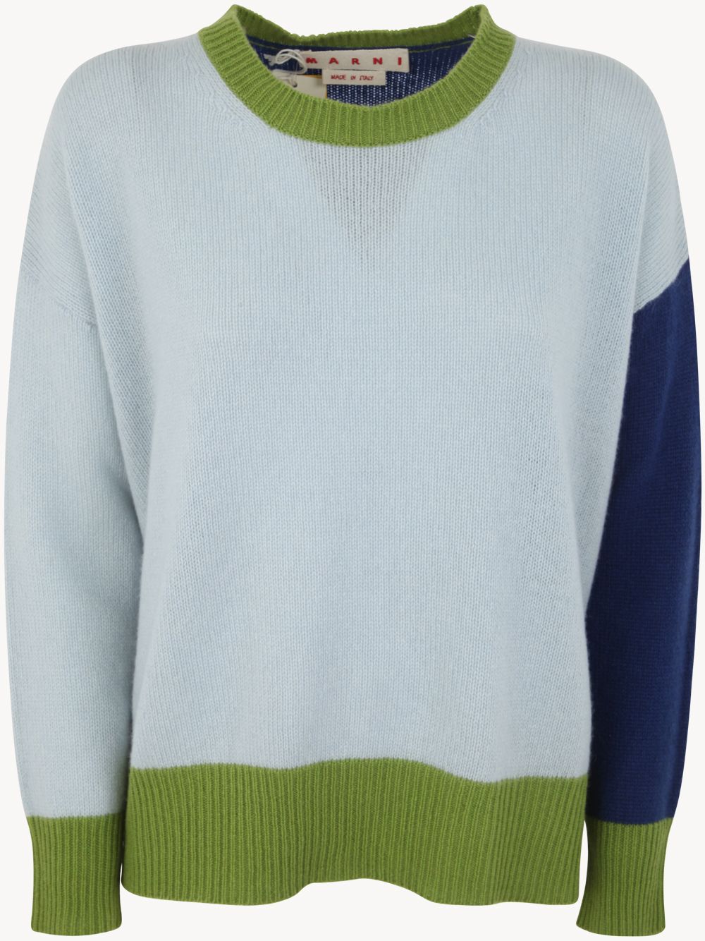 Shop Marni Crew Neck Long Sleeves Loose Fit Sweater
