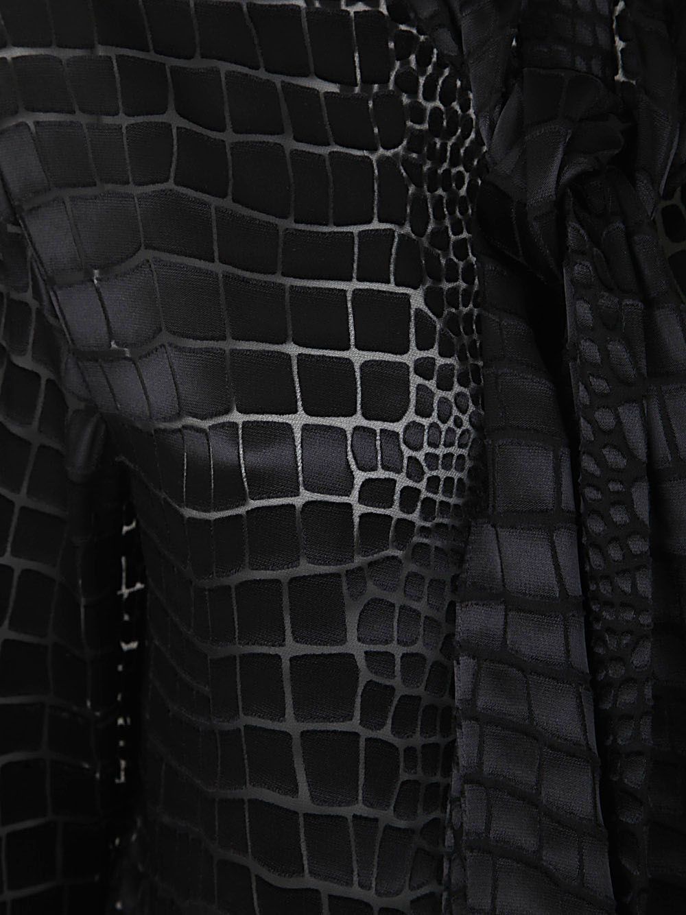 Shop Versace Informal Shirt Fabric Crocodile Devore`