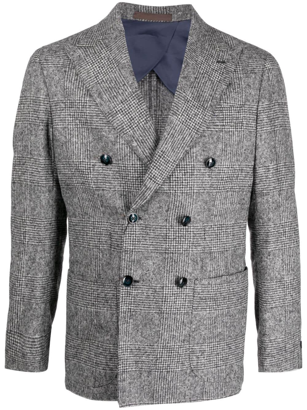 Barba Napoli Double Breasted Jacket In Grey