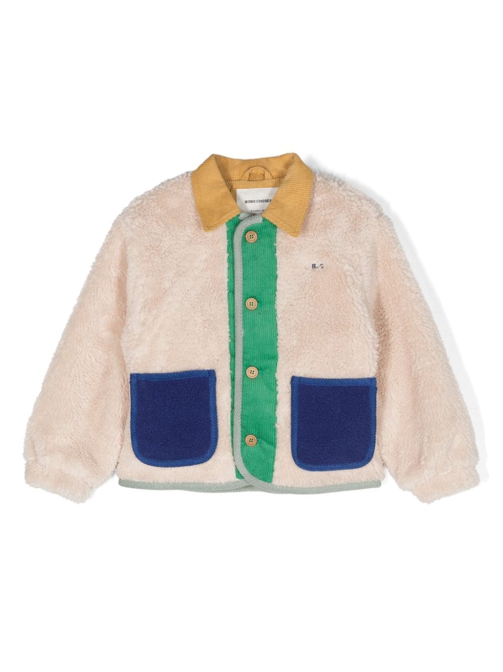 Shop Bobo Choses Color Block Sheepskin Jacket
